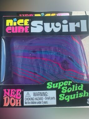 Dee Doh Nice Cube Swirl Super Solid Squish - Purple & Teal Swirl
